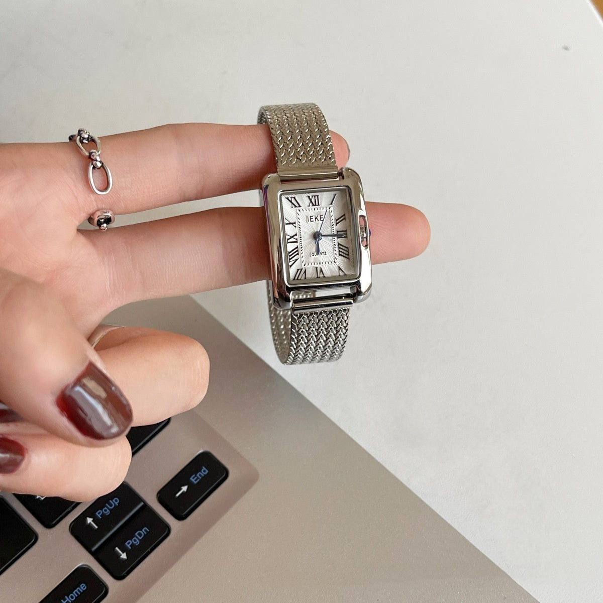 Lady's Roman Retro Wheat Strap Square Watch