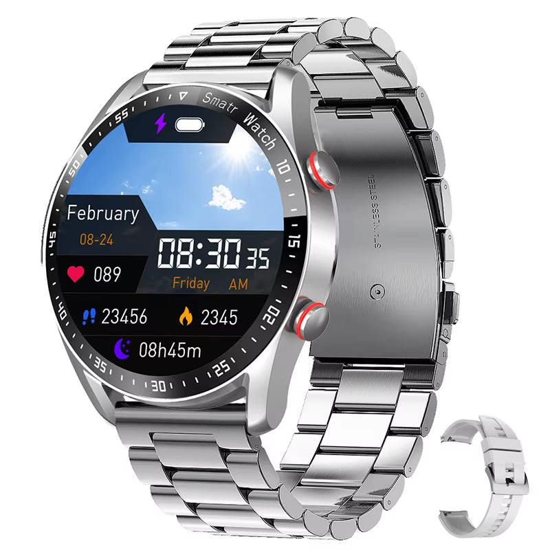 2025 New Voice Call Smart Watch Men GT Series 1.53 Inch AMOLED Screen Sports Watch ECG+PPG Health Smartwatch for Android IOS