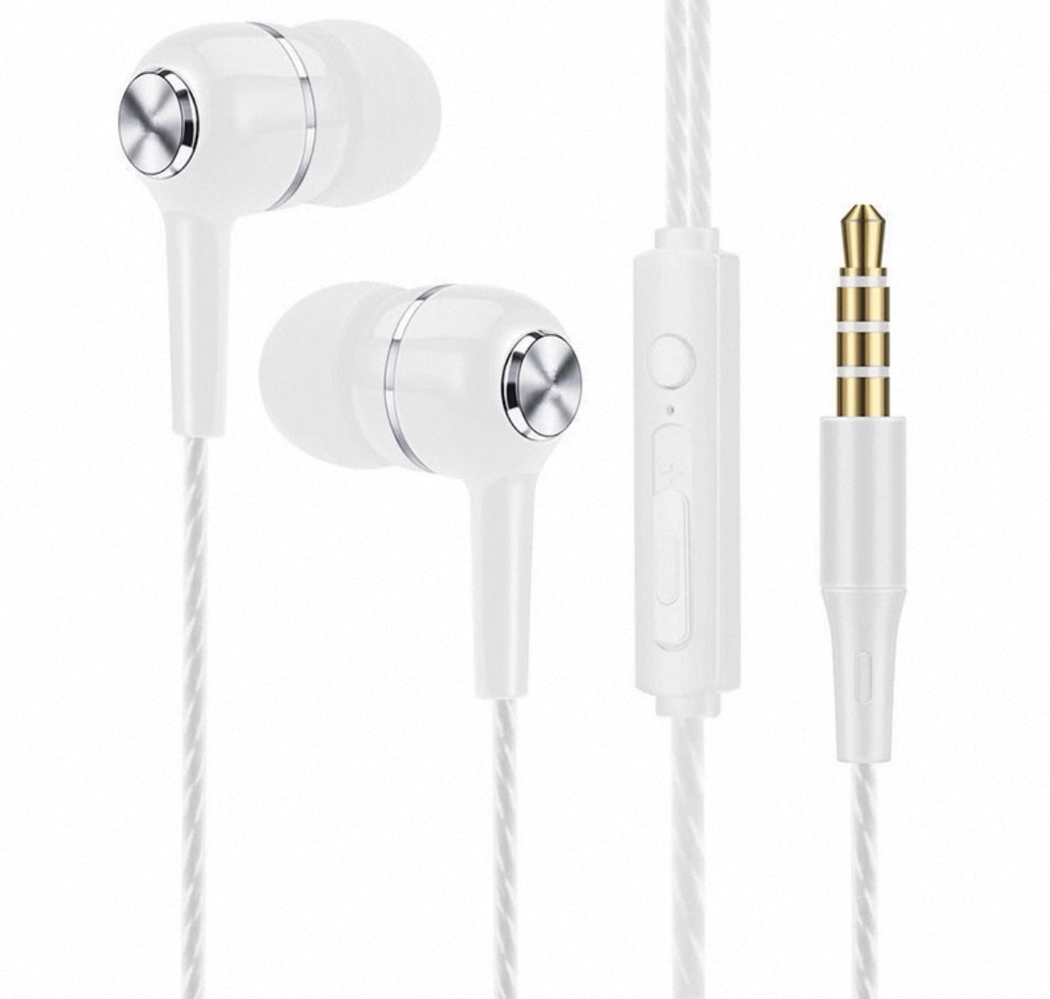Computer Dual Jack Long Cord In-Ear Bass Headphones