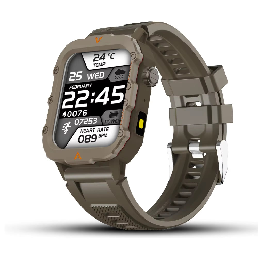 Men Sports Smart Watch 1.71 Screen Blood Oxygen Bluetooth Talking Watch Multi Sport LED Flashlight Outdoor Smart Watch