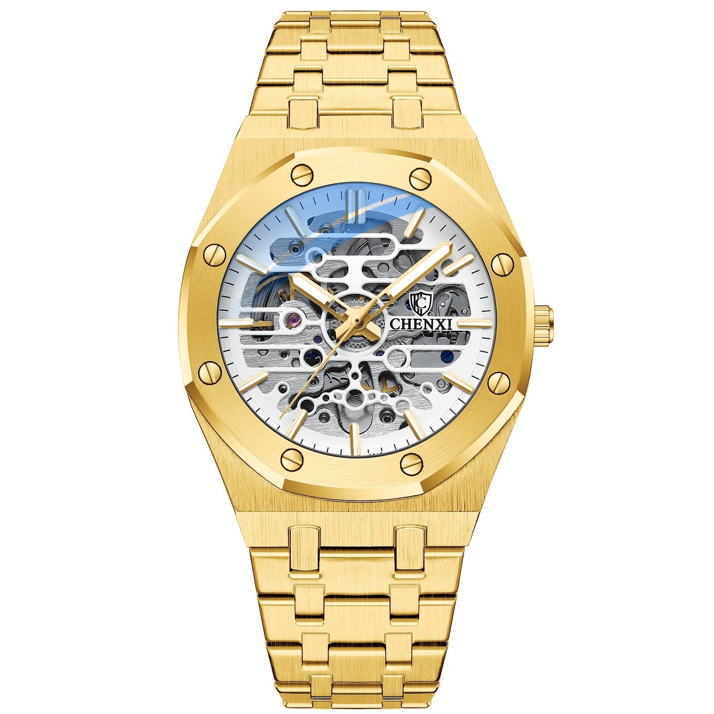 Transparent Dial Men’s Watch – High-End Skeleton Automatic Mechanical Design