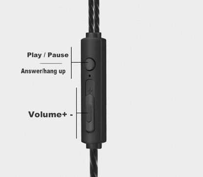 Computer Dual Jack Long Cord In-Ear Bass Headphones