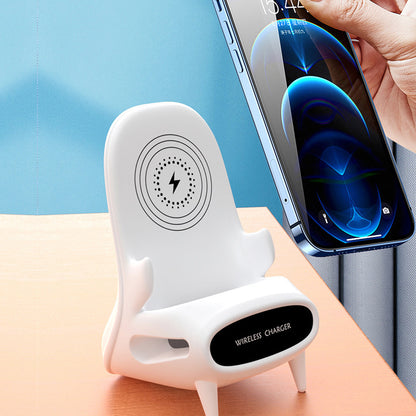 Portable Mini Chair Wireless Charger and Desk Mobile Phone Holder.
