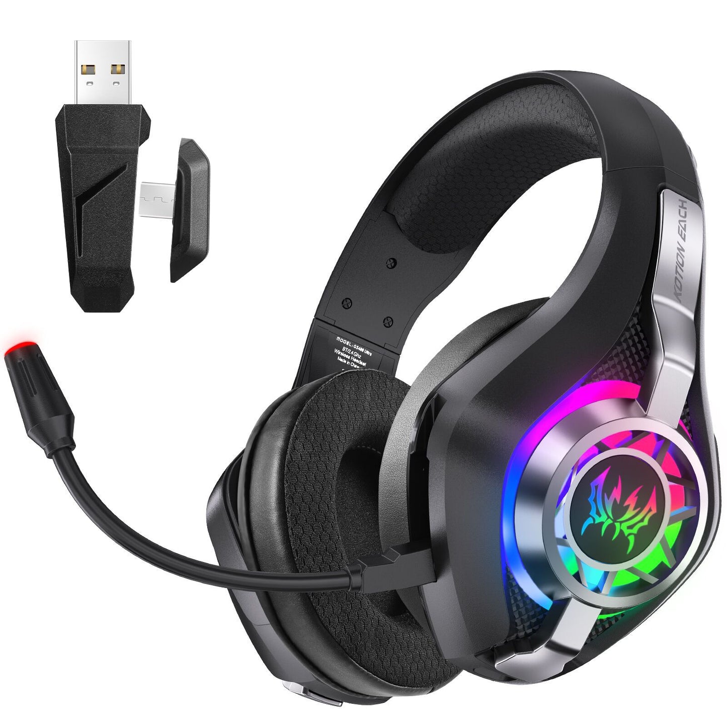 Wireless Head-mounted Gaming Headset Bluetooth 24G E-sports Headset