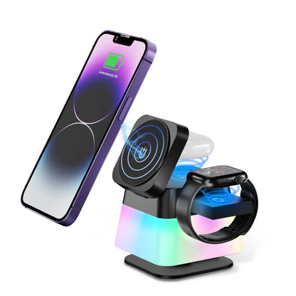 Colorful Rotating Fast Charger Stand for iPhone & AirPods