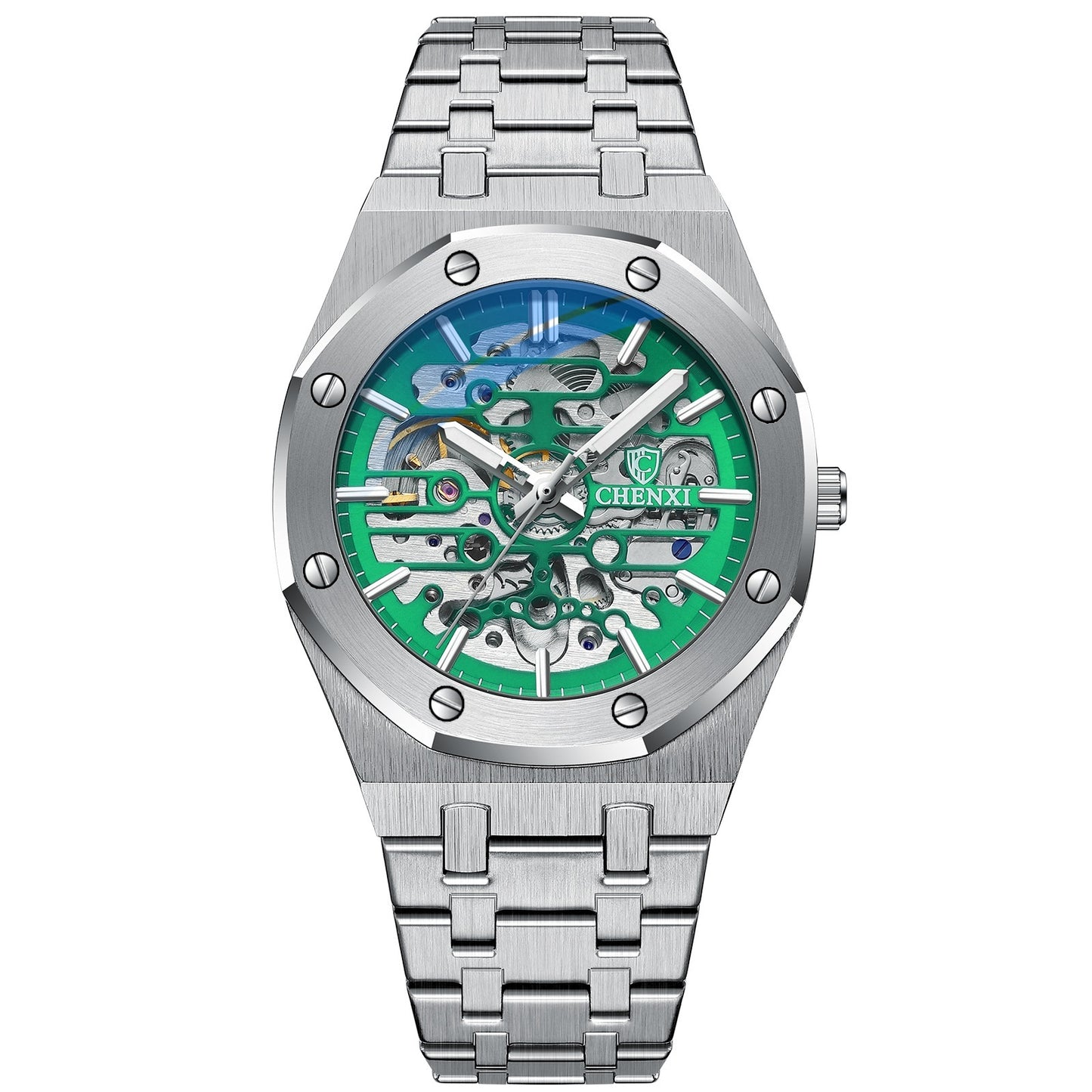 Transparent Dial Men’s Watch – High-End Skeleton Automatic Mechanical Design