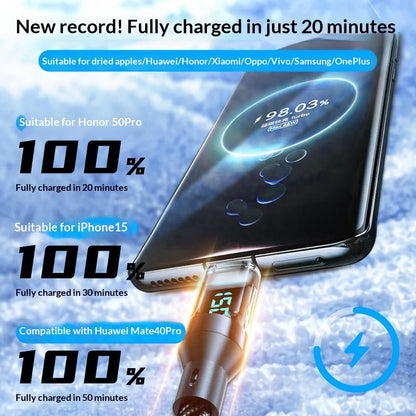Smart Digital Display Type-C Cable 240W Super Fast Charging