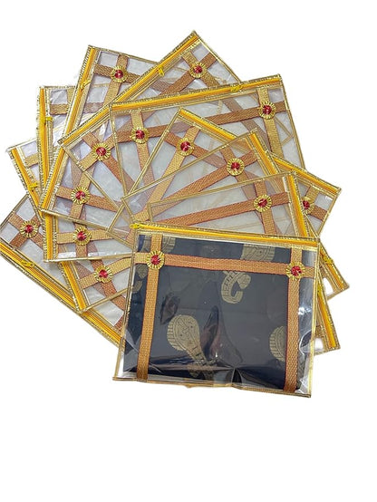 Single Packing Saree/Suit Cover Bags for Storage with Secure Zipper Closure (Multicolor, Pack of 6)