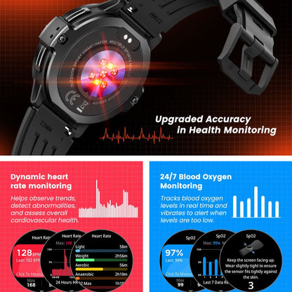 GPS Smartwatch 3ATM: Built-in GPS & Health Tracking