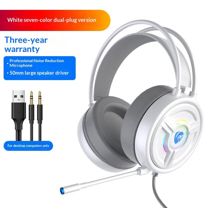 Pink Crystal Over-ear Wired Gaming Headset For PC And Laptop