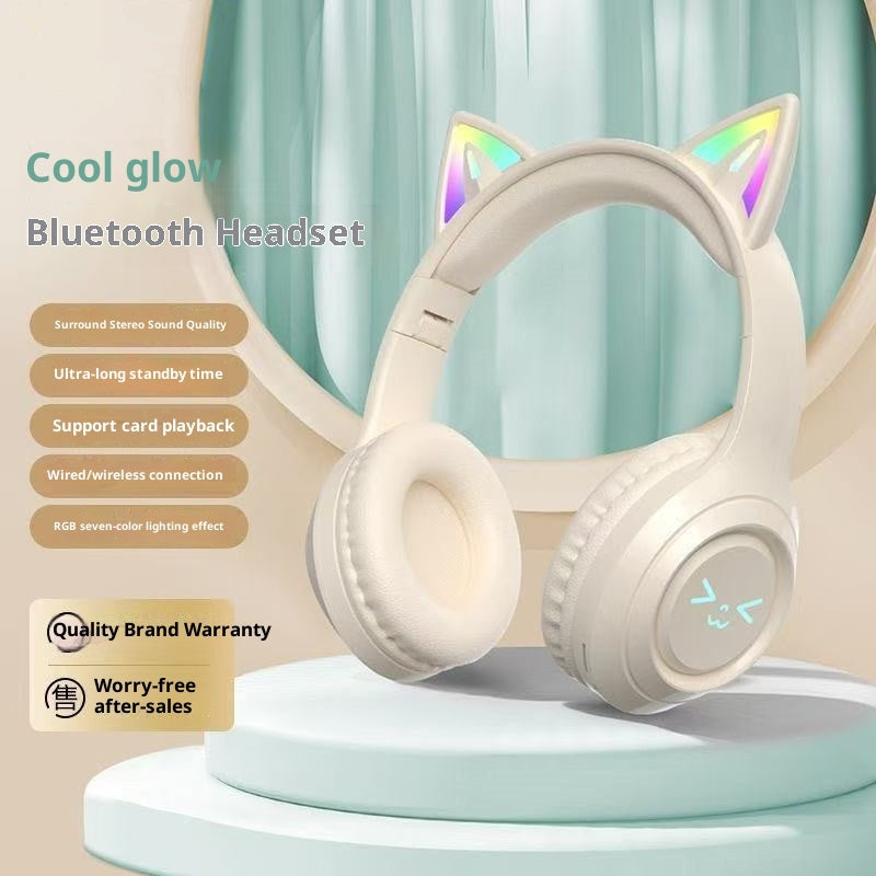 Cute Cat Ear Wireless Bluetooth Headphones