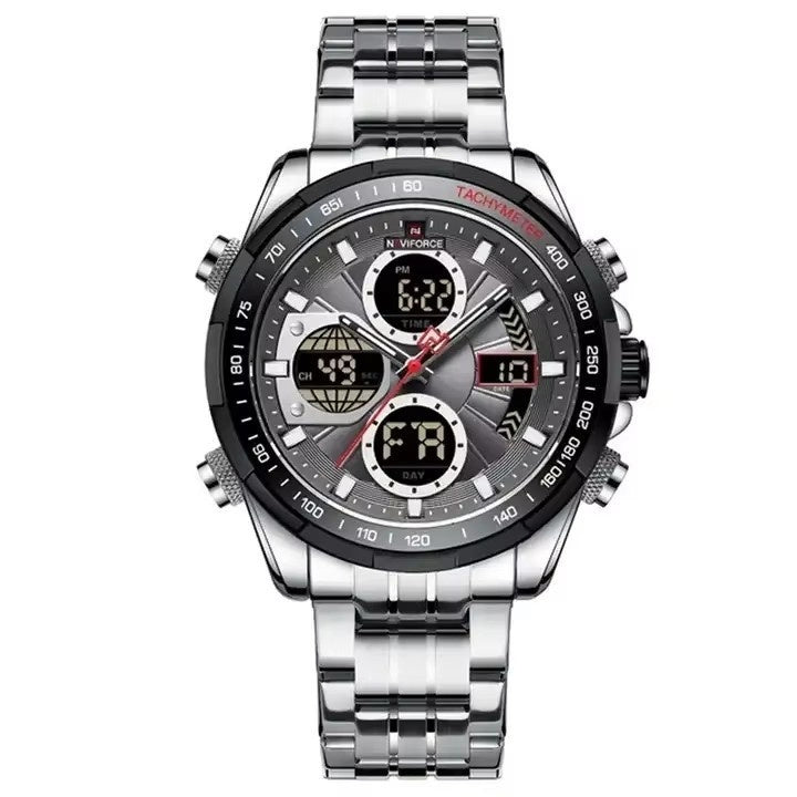 Men's Stainless Steel Strap Multi-function Watch