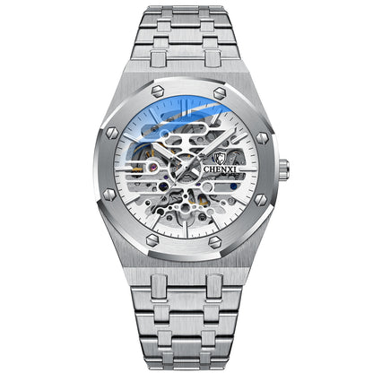 Transparent Dial Men’s Watch – High-End Skeleton Automatic Mechanical Design