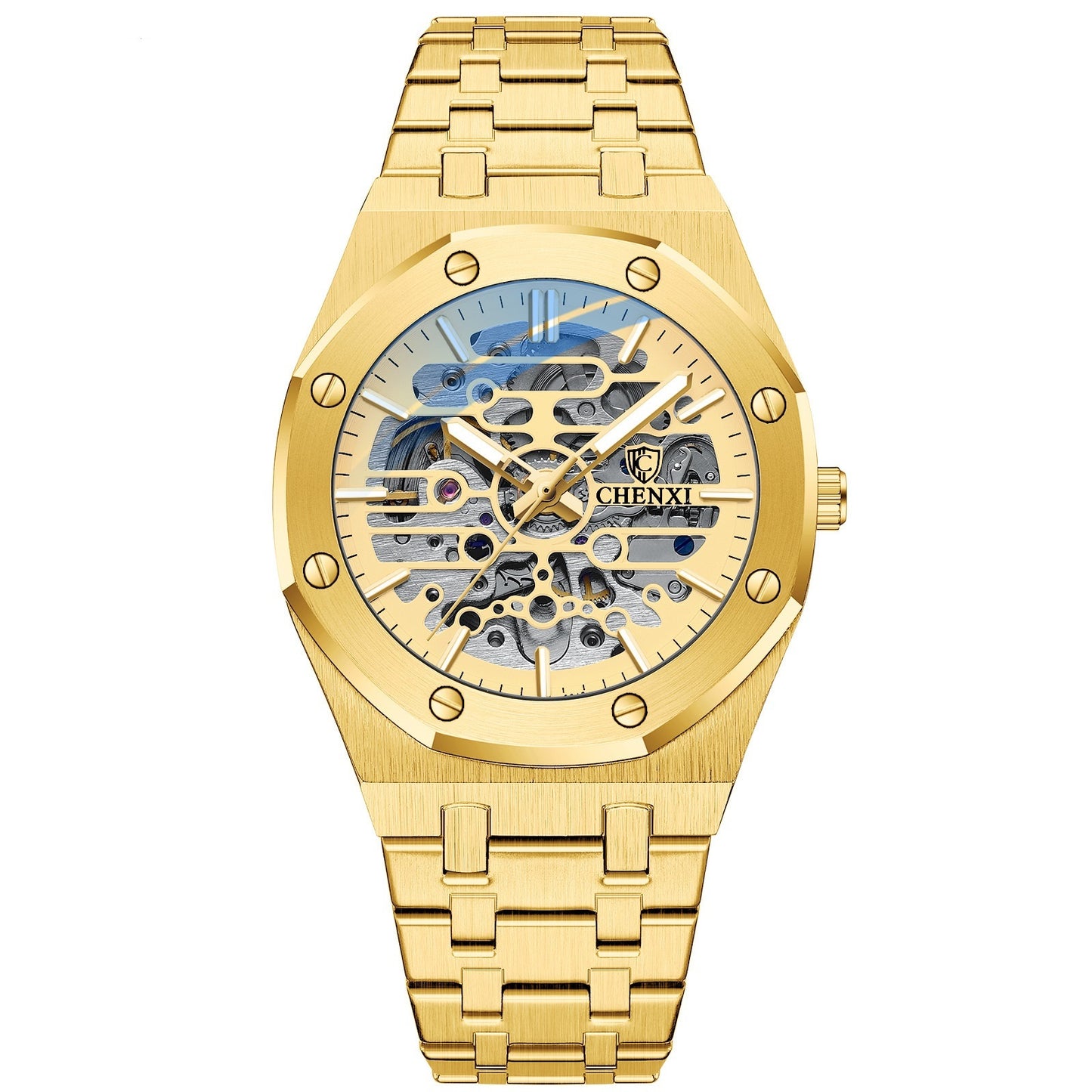 Transparent Dial Men’s Watch – High-End Skeleton Automatic Mechanical Design