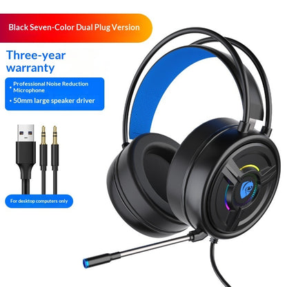 Pink Crystal Over-ear Wired Gaming Headset For PC And Laptop