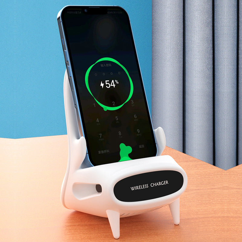 Portable Mini Chair Wireless Charger and Desk Mobile Phone Holder.