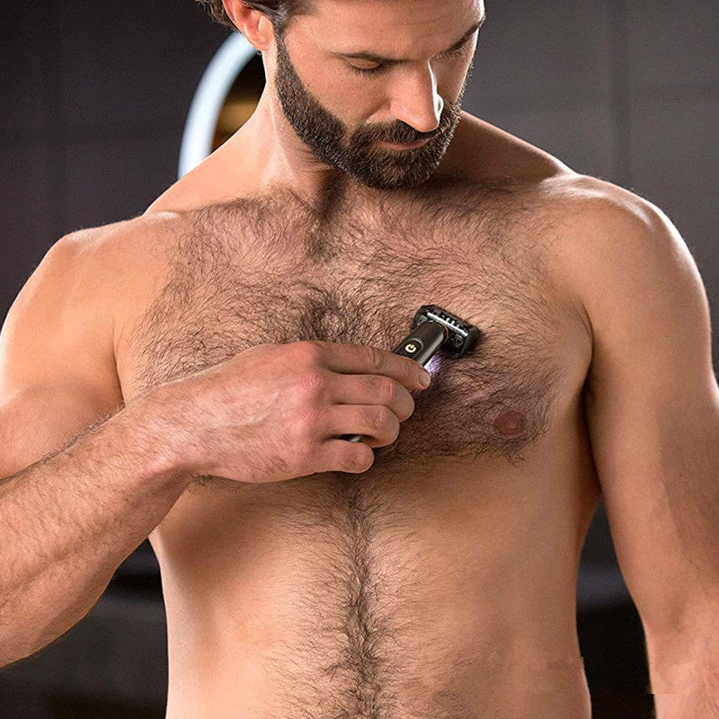 Wireless Rechargeable Precision Shaver for Men – Straight Shaver with Blades & Shave Cassettes
