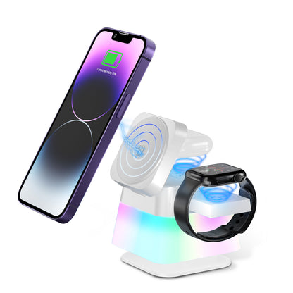 Colorful Rotating Fast Charger Stand for iPhone & AirPods