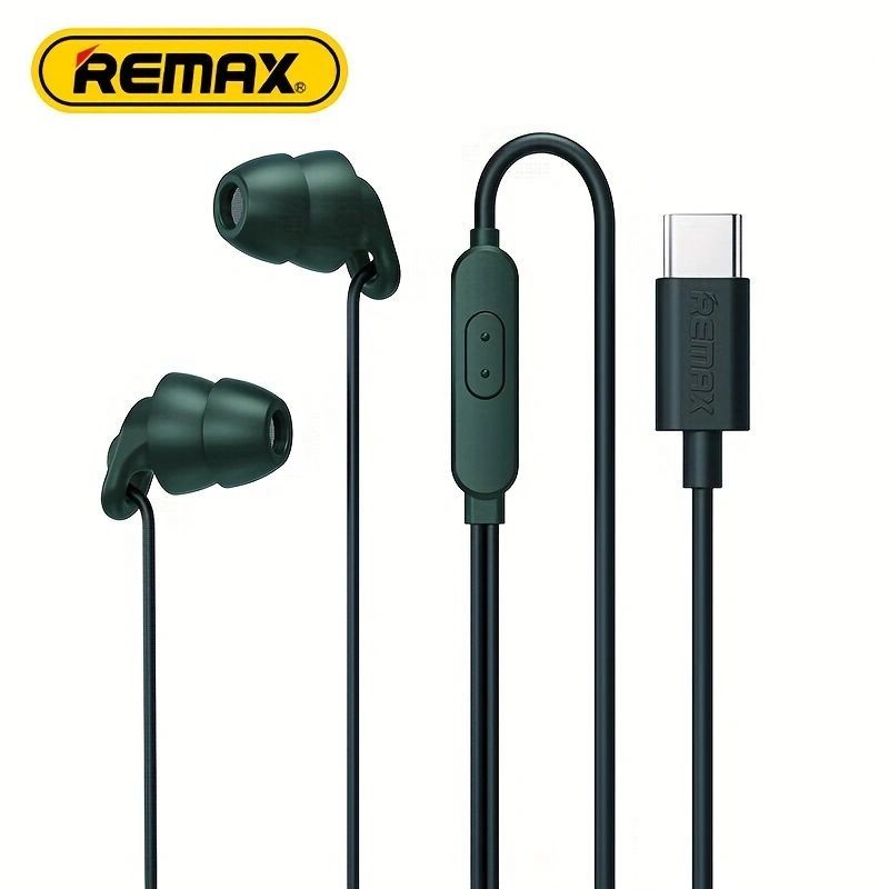 Remax Soft Sleep Earphones Wired Noise Cancelling In-Ear Anti-noise Type C 3.5mm Earphone Wired For Mobile Phone Earplugs Mini