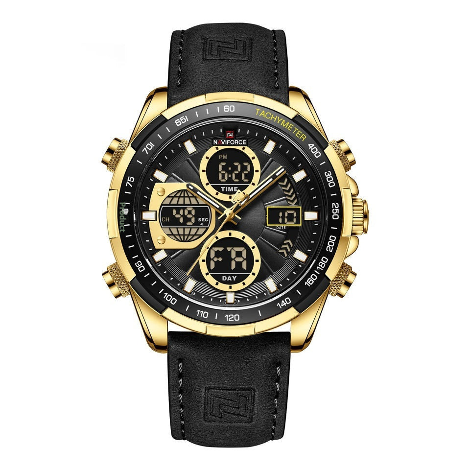 Men's Stainless Steel Strap Multi-function Watch