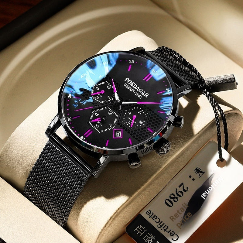 Men's Waterproof Luminous Multifunctional Sports Quartz Watch
