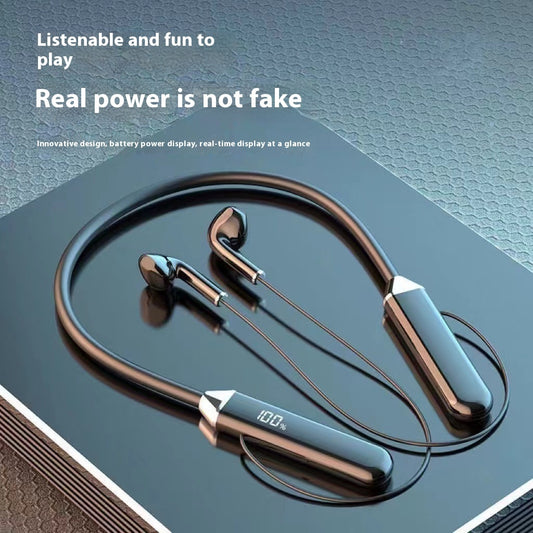 Neck Hanging Bluetooth Earphones | In-Ear Wireless Sports Headphones with Mic