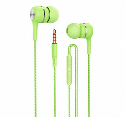 Computer Dual Jack Long Cord In-Ear Bass Headphones