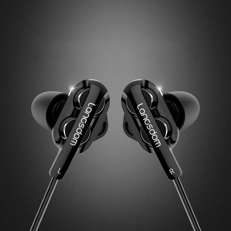 D4 Quad-core Dual-moving Coil Eating Chicken Gaming Headset In-ear