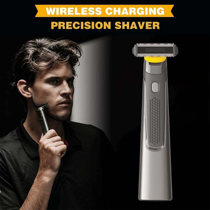 Wireless Rechargeable Precision Shaver for Men – Straight Shaver with Blades & Shave Cassettes