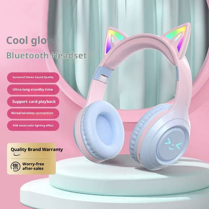 Cute Cat Ear Wireless Bluetooth Headphones