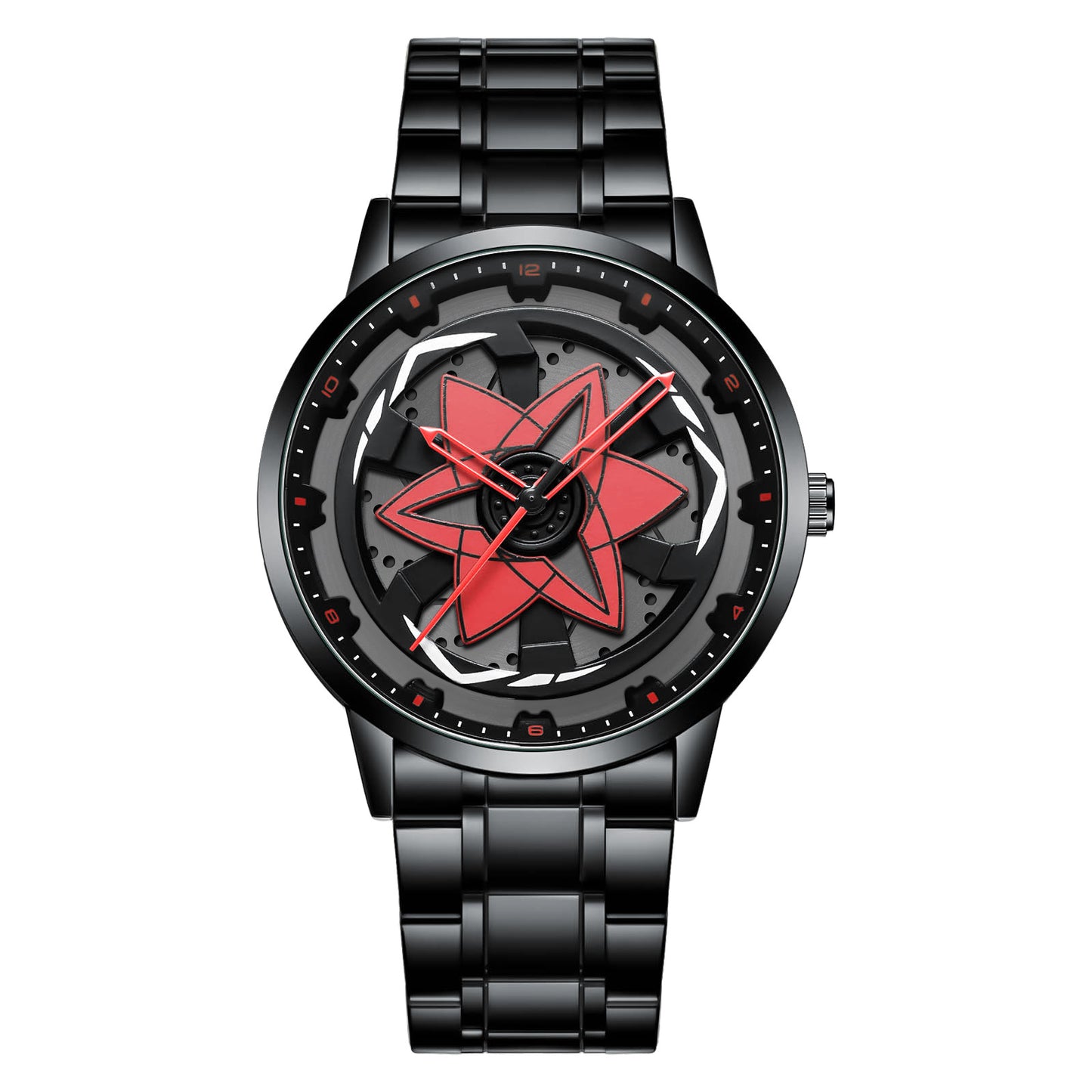 Creative Waterproof Rotating Hub Watch, Fashionable 3D Hollow Design