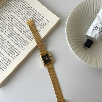 Lady's Roman Retro Wheat Strap Square Watch