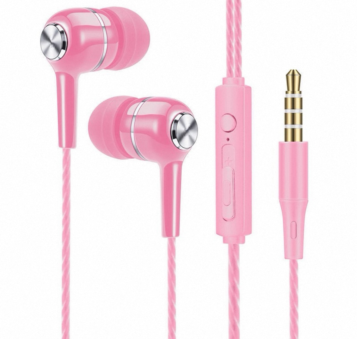 Computer Dual Jack Long Cord In-Ear Bass Headphones