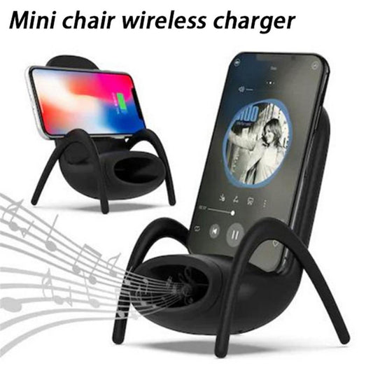 Portable Mini Chair Wireless Charger and Desk Mobile Phone Holder.