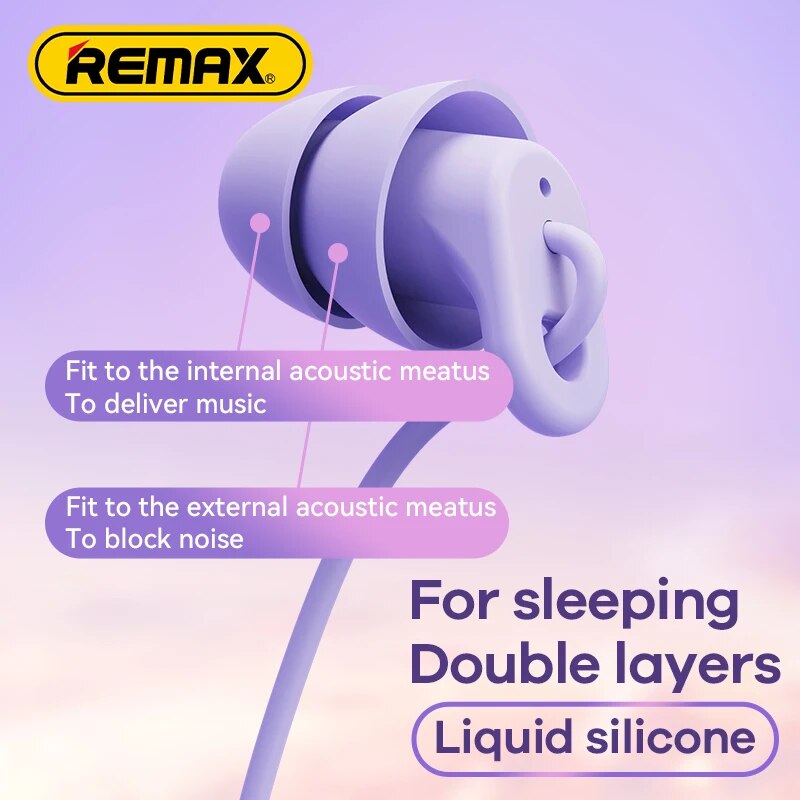 Remax Soft Sleep Earphones Wired Noise Cancelling In-Ear Anti-noise Type C 3.5mm Earphone Wired For Mobile Phone Earplugs Mini