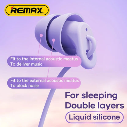 Remax Soft Sleep Earphones Wired Noise Cancelling In-Ear Anti-noise Type C 3.5mm Earphone Wired For Mobile Phone Earplugs Mini