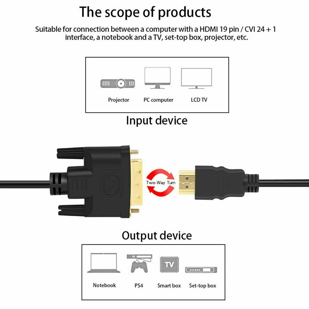 HDMI To DVI High-definition Cable 24 1 Computer Monitor Cable
