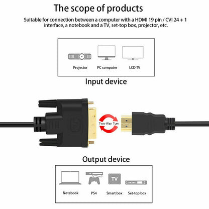 HDMI To DVI High-definition Cable 24 1 Computer Monitor Cable