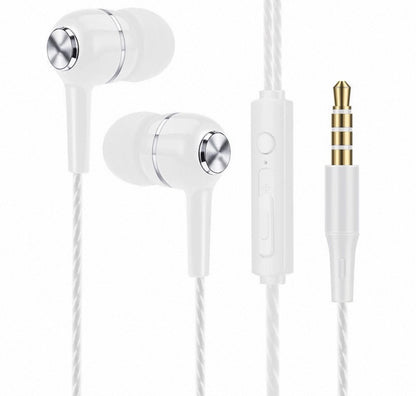 Computer Dual Jack Long Cord In-Ear Bass Headphones