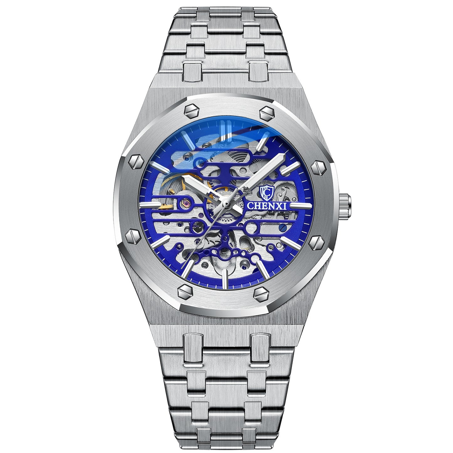 Transparent Dial Men’s Watch – High-End Skeleton Automatic Mechanical Design